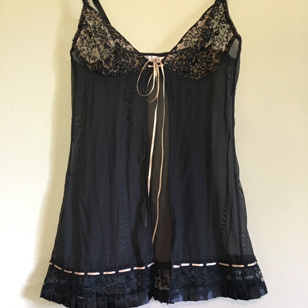 VS black sheer leopard lingerie